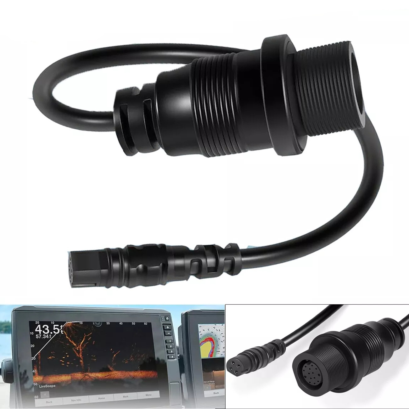 Fish Finder Cable - 1852081 MKR-DSC-12 Cavo adattatore a 4