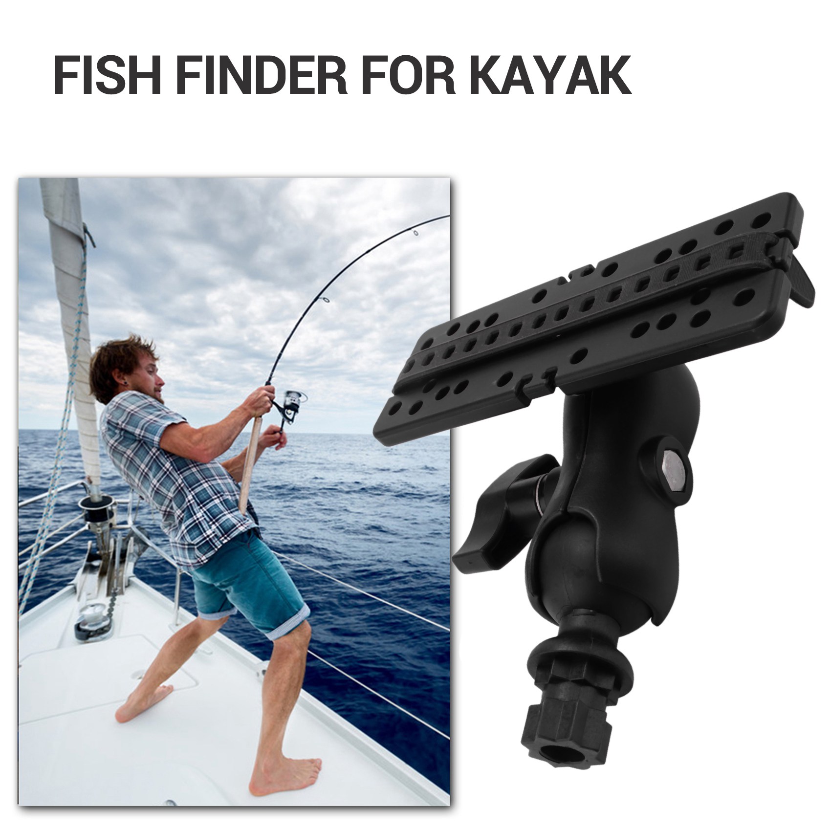 Fish Finder Mount - Supporto per palla NALFI con ecoscandaglio