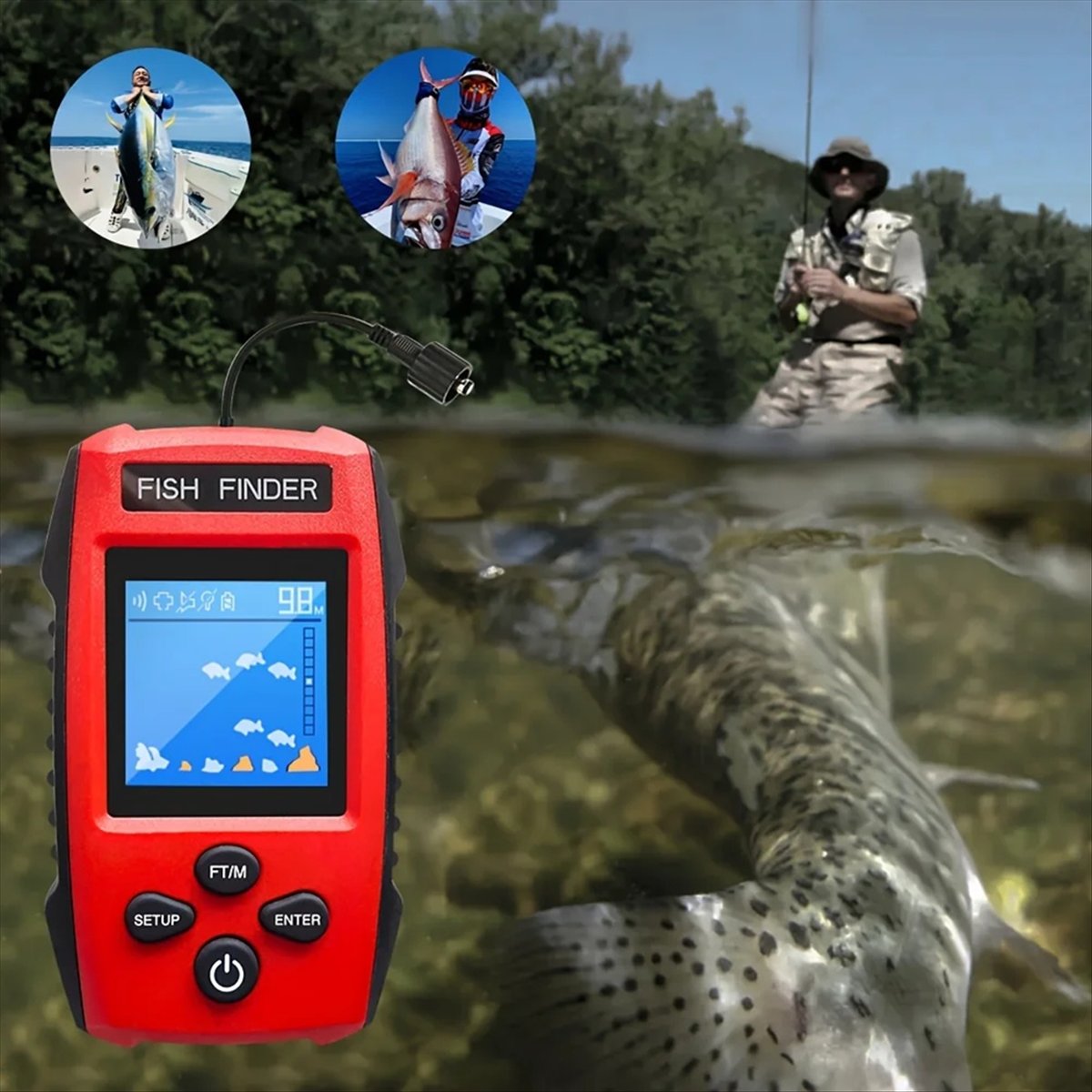 Trasduttore sonar cablato per  - Fishing Depth Finder recensione e prezzo